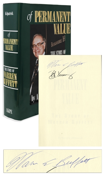 Warren Buffett Signed Copy of His Biography, Of Permanent Value